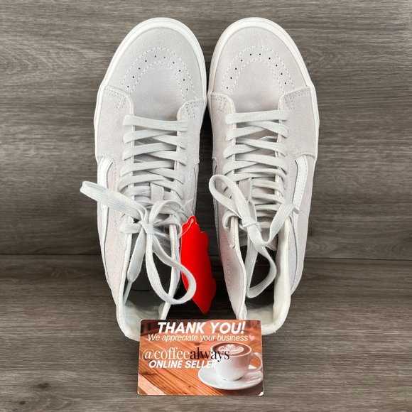 Vans Sk8-Hi Tapered Soft Suede Stackform Dawn Blue Gray White Women's NWB - Picture 6 of 8